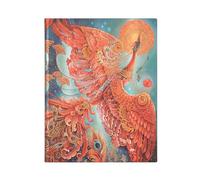 Paperblanks Cuaderno Pájaro de Fuego (Aves de la Felicidad) Ultra — tapa flexi, 100 gsm, marcador