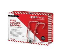 Firechief FEL430 - Escalera de escape de bomberos para uso doméstico | Escalera compacta ligera para situaciones de emergencia | Escalera plegable de 2 pisos con peldaños extra anchos