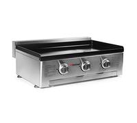 FireFriend BQ-6395 Parrilla de gas, tres quemadores, acero inoxidable, Negro, 56.5 x 28 x 78 cm
