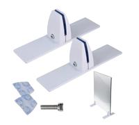 Fireplace Screen Holder Brackets Feet - 2 piezas Fireplace Screen Stand Base, Protection Accessories with Adjustable Clips, Fire Place Viewing Brackets Panel Feet,for Indoor,Thanksgiving