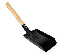 Fireplace Shovel - Ash & Coal Scoop | Mango ergonómico de madera | Heavy Duty Compact Cleaning Tool for Wood Burning Stove, Hearth & Mantle, 14.5" x 3.9" Metal Head