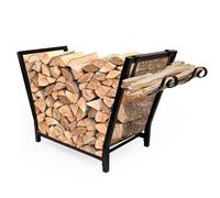 FireProof Pros Estante para leña para exteriores e interiores con ganchos para leña, 65 cm