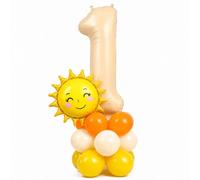 First Trip Around The Sun - Torre de globos de cumpleaños, decoración bohemia