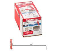 fischer 25 tacos para yeso Duotec 10, fijación con anclaje para cargas elevadas en paneles y placas, Gris, orificio de 10 mm, 540177, 10 mm