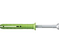Fischer 524850, Juego de tornillos y tacos, Para ladrillo, hormigón, cabeza avellanada, punta PZ3, 100 mm, 8 mm
