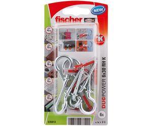Fischer 535013 tornillo de anclaje y taco 6 pieza(s) juego de enchufes