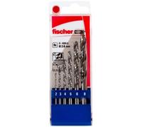 fischer 536602 Juego de brocas HSS-G 2-8 mm, gris