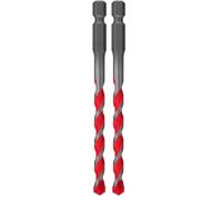 fischer 561642 D-U - Broca hexagonal universal, diámetro 5 mm, (Ø 5 x 50/100 mm), para ladrillo, madera, azulejos, plástico, acero y hormigón (Paquete de 2)