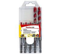 fischer 561649 D-U Hex - Juego de brocas universales hexagonales, incluye 5 piezas de diámetros de 5 mm a 12 mm, para ladrillo, madera, azulejos, plástico, acero, hormigón