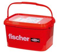 fischer 567901 Expansion SX Plus 12 x 60, práctico cubo con 350 nailon, tacos para una sujeción óptima al fijar, hormigón sólido, aireado, ladrillos perforados y mucho, gris
