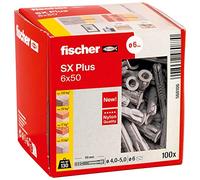 Fischer 568106 SX Plus 6x50 para lámparas, cuadros y aires acondicionados Caja 100 unidades