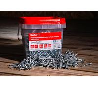 fischer 576980 FPF Power-Fast II - Tornillos para madera aglomerada (5,0 x 100 mm, cabeza avellanada con Phillips, parte roscada, pasivado azul, caja de 275 unidades)