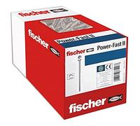 fischer 670053 FPF II, Tornillos para Madera, Rosca Parcial de 3,0x45, Cincados Caja de 1000 Unidades, Cinc