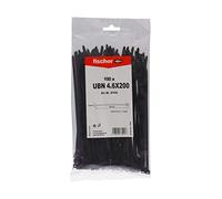 Fischer Brida de nylon UBN 4,6 x 200 mm negra 100 unidades (bolsa colgable)