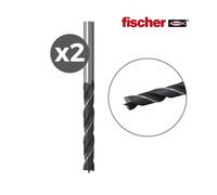 Fischer 96188 juego de brocas para madera hb 3/2k, plateado