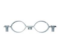 fischer | abrazadera doble AMD Ø20-23. Abrazaderas metalicas para tubos, manguera, cable pared. (25 unidades)