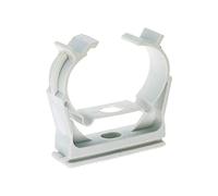 Fischer Abrazadera de plástico SCN 50 para fijación de tuberías, mangueras y tubos PVC - 25 unidades