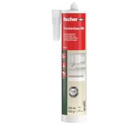 fischer Adhesivo híbrido para paneles de yeso, MS, adhesivo elástico para montaje sin tornillos, adecuado para placas de yeso, hormigón, madera, pavimento y más, sin olor y sin disolventes, cartucho