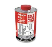 Fischer – Adhesivo PVC 1 L incoloro – Para tuberías PVC rígido, aplicación profesional