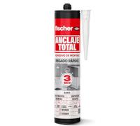 fischer - Anclaje Total | Adhesivo de montaje de Pegado Rápido en 3 segundos | Soporta hasta 600 Kg/m2 | Carpintería, Encimeras, Rodapies, Revestimientos | 290ml