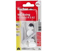 fischer - Blister Fijación Wc N K, juego completo fijación para baño, Blister de 1 Ud.