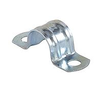 FISCHER, BSMD-25 mm de doble pata grapas metalicas abrazaderas para tubos de agua, manguera o cable coaxial pared (50 unidades)