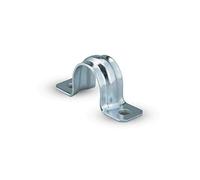 fischer | BSMD-28mm de doble pata grapas metalicas abrazaderas para tubos de agua, manguera o cable coaxial pared (25 unidades)