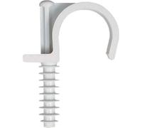 Fischer Clip de fijación de tubos a batir FX-S 16 para fijación rápida sin tacos de tubos eléctricos en hormigón, hormigón, ladrillos, enrolla completamente el tubo, con nervadura de refuerzo, 100