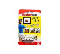 Fischer – Colgador de cuadros Fast & Fix Recto, sin taladro, hasta 16 kg, 10 uds Blanco