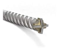 Fischer - D-SDX Broca cilíndrica de cuatro puntas para mampostería, hormigón y piedra - Punta de carburo de tungsteno - Para taladro común y giratorios, 545691