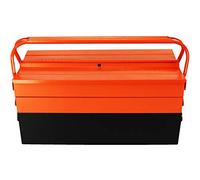 Fischer Darex - Caja de herramientas de metal, cuerpo de acero rígido, carga útil, 25 kg, bisagras de acero, 5 compartimentos