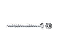 fischer Dresselhaus Power-Fast II 670035 - Tirafondos (300 unidades, 3,0 x 25 mm, cabeza avellanada con ranura en cruz, galvanizada, pasiva), color azul
