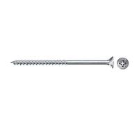 fischer Dresselhaus Power-Fast II 670051 - Tirafondos (300 unidades, 3,0 x 40 mm, cabeza avellanada con ranura en cruz, galvanizada), color azul