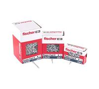 fischer Dresselhaus Power-Fast II 670059 - Tirafondos (200 unidades, 3,0 x 25 mm, con estrella interior TX, galvanizados, pasivos), color azul