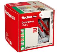 Fischer Befestigungssysteme Tacos Duopower – 25 unidades, doble material, diámetro 12