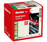 Fischer Tacos y tornillos DUOPOWER 12x60 S universales (10 tacos + 10 tornillos 12x80)