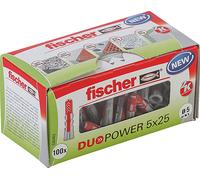 Fischer duopower 5 x 25 ld clavija 100 pieza(s) plástico alrededor