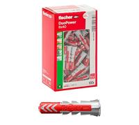 Fischer DuoPower 537641 - Tacos de 8 x 40 mm, para pared completa, ladrillo perforado, cartón yeso, 100 unidades