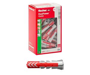 Fischer DuoPower 537644 - Tacos de pared (50 unidades, 10 x 50 mm)