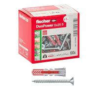 Fischer Duopower 5S - Taco de nailon con tornillo Taco de nailon Duopower 5S con tornillo.