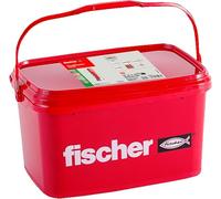 fischer Tacos universales DuoPower 10x50 mm - 720 uds, cubo reutilizable, para hormigón y pladur