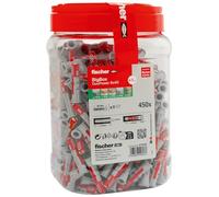 fischer DuoPower 8 x 40 en BigBox, 450 tacos universales, potentes tacos de 2 componentes, tacos de plástico para fijación en hormigón, ladrillo, piedra, placas de yeso, etc. sin tornillos