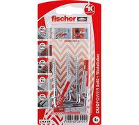 fischer DUOPOWER 8x40 WH K (4) - Juego de tacos - Esquí - Avanzado - 40 mm - Blanco