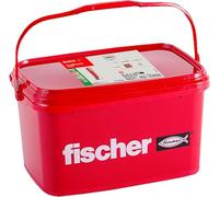 Fischer DUOPOWER - Tacos universales (6 x 30 mm, 2 componentes, Tacos de plástico para fijación en hormigón, Placas de Yeso, etc., sin Tornillos, en Cubo Reutilizable, 3200 Unidades)