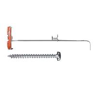 fischer Duotec 539025 10 S PH - Taco basculante con tornillo panhead, 2 componentes, tacos para fijación en yeso, fibra de yeso, placas de madera y acero, etc., tacos y 25 tornillos, color gris y rojo