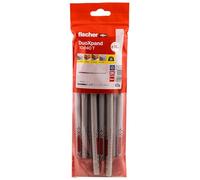 fischer DuoXpand 10 x 140 T Taco universal de alta calidad con tornillo de cabeza avellanada galvanizado (10 unidades), tacos para un agarre fuerte, ideal para materiales de construcción porosos y