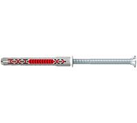 Fischer Taco de pared DuoXpand 8 x 80 T, universal, con tornillo avellanado galvanizado, 50 uds.