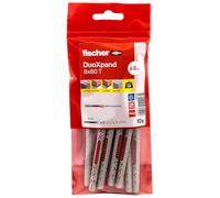 fischer DuoXpand 8 x 80 T Taco universal de alta calidad con tornillo de cabeza avellanada galvanizado (10 unidades), tacos para un agarre fuerte, ideal para materiales de construcción porosos y
