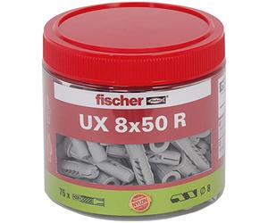 fischer Enchufe de pared universal UX 8 x 50 R con llanta, estaño