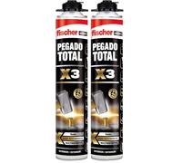 fischer - Espuma de poliuretano, Pegado total X3 gran adherencia en interiores y exteriores (750 ml) (Paquete de 2)
